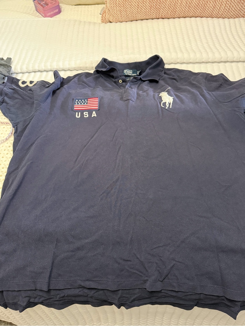 Polo by Ralph Lauren Men’s Navy USA 2008 Olympic Flag Polo Shirt